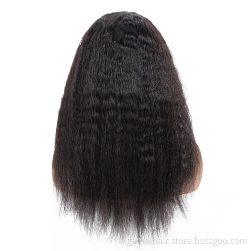 wholesale frontal custom wigs 100% human hair Kinky Straight Transparent Lace Frontal 13x4" 4x4" Lace  18-34 inch human hair